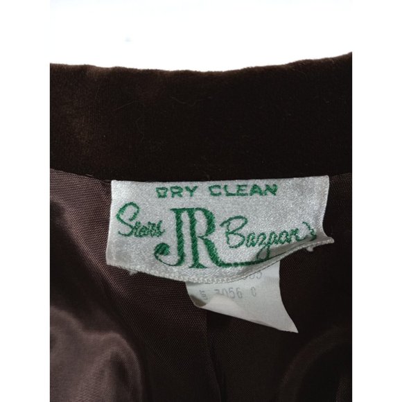 Vintage 70s Sears JR Bazaar Women's Cotton Blazer Jacket JR Size 9 Velvet Feel - Picture 3 of 10